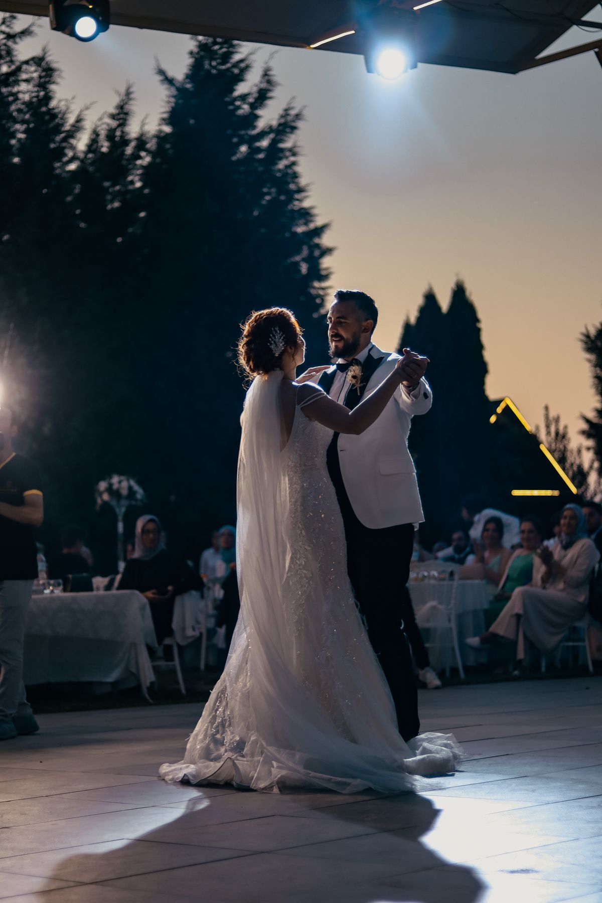 A first dance moment for an anniversary song page
